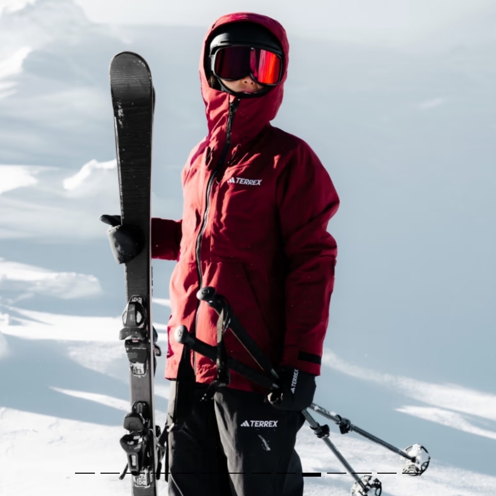 NWT Women's ADIDAS TERREX TECHROCK 3 LAYER SKI RAIN READY Jacket.